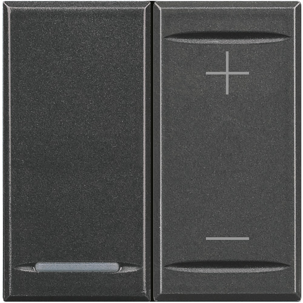 Dimmer universale Axolute antracite 2 moduli per lampade dimmerabili resistive e LED