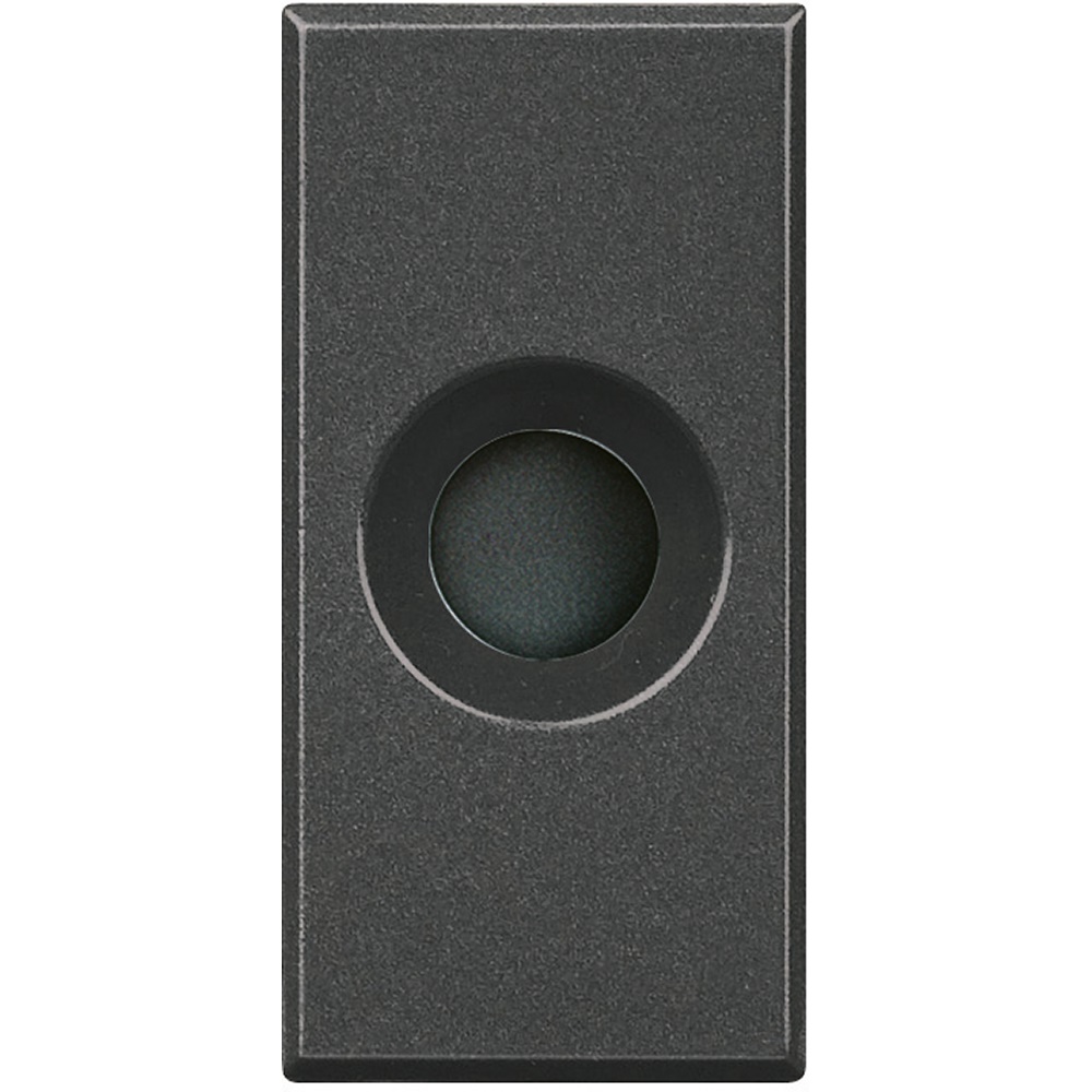 Uscita cavo 1 modulo con serracavo antracite foro 9mm per installazioni elettriche professionali