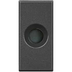 Uscita cavo 1 modulo con serracavo antracite foro 9mm per installazioni elettriche professionali