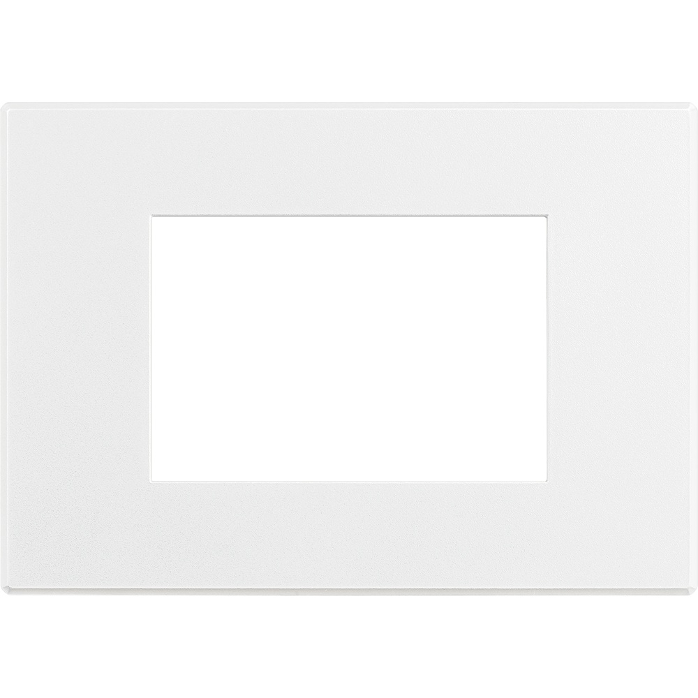 Placca Axolute Air 3 moduli bianco opaco incasso