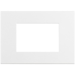 Placca Axolute Air 3 moduli bianco opaco incasso