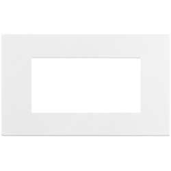 Placca Axolute Air 4 moduli bianco opaco incasso interno