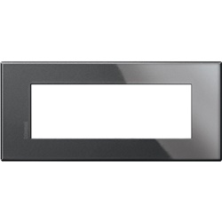 Placca Axolute Air 6 moduli antracite incasso elettrico