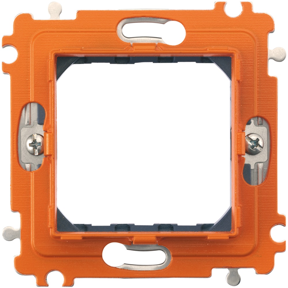 Supporto 2 moduli Axolute 71x71 mm per placche ellittiche e rettangolari senza viti