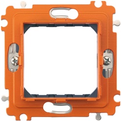 Supporto 2 moduli Axolute 71x71 mm per placche ellittiche e rettangolari senza viti