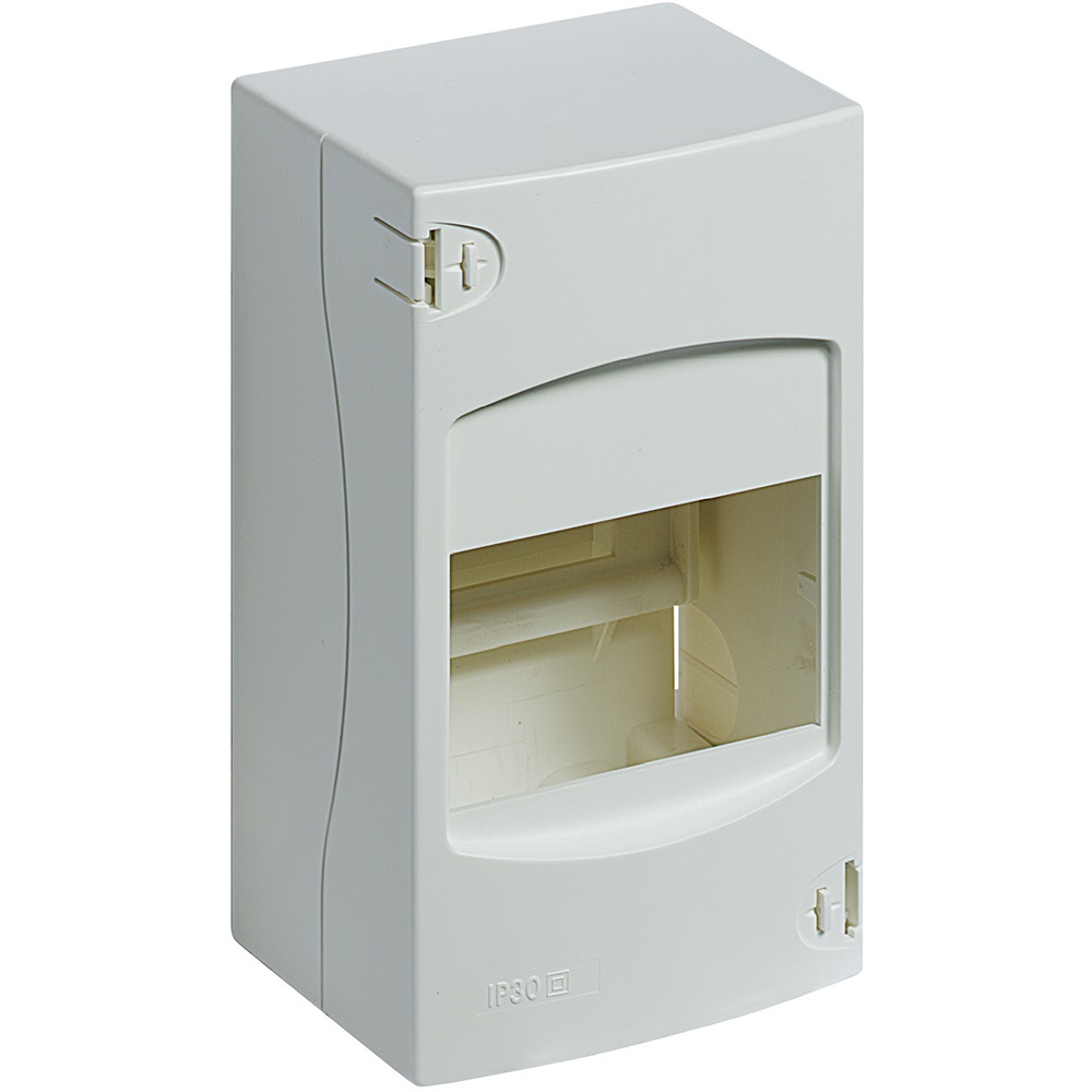 Base con calotta resina IP40 per 6 moduli DIN, protezione impianti elettrici compatti