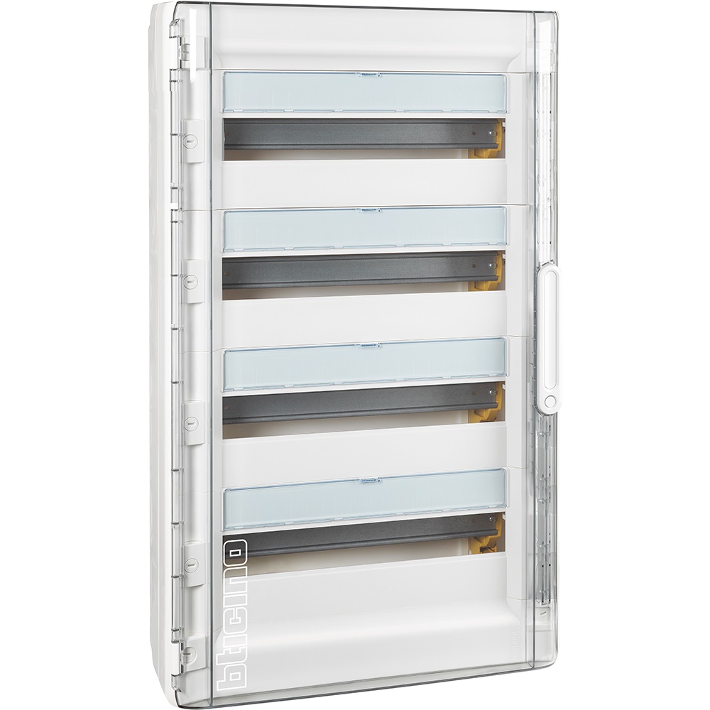 Centralino da parete IP40 72 moduli DIN35 con coperchio trasparente per impianti elettrici interni
