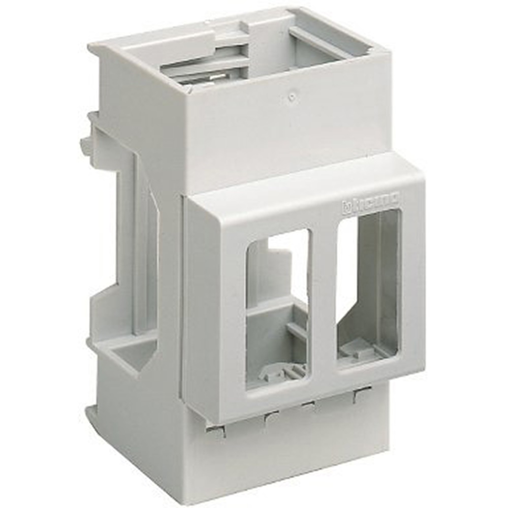 Adattatore 2 moduli Magic per guida DIN35 installazione impianti elettrici civili industriali