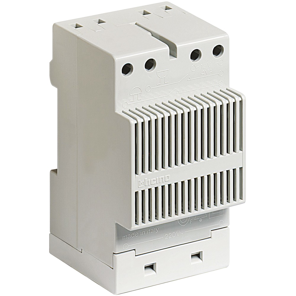 Suoneria ronzatore con trasformatore 220/12V montaggio su guida DIN impianti elettrici civili industriali