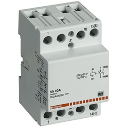 Contattore modulare 4NO 40A 230V bobina elettrico montaggio su guida DIN