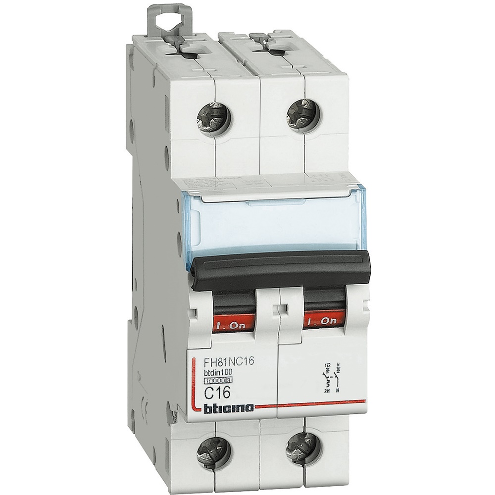 Interruttore magnetotermico 1P+N curva C 16A 10kA per impianti residenziali e commerciali