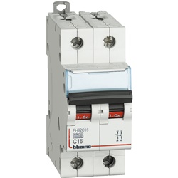 Interruttore magnetotermico bipolare 16A curva C protezione impianti residenziali e commerciali