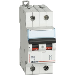 Interruttore magnetotermico bipolare 2P curva K 16A 10kA protezione impianti elettrici residenziali industriali