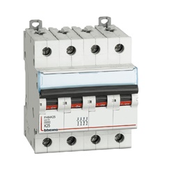 Interruttore magnetotermico 4 poli curva K 25A 10kA protezione impianti trifase