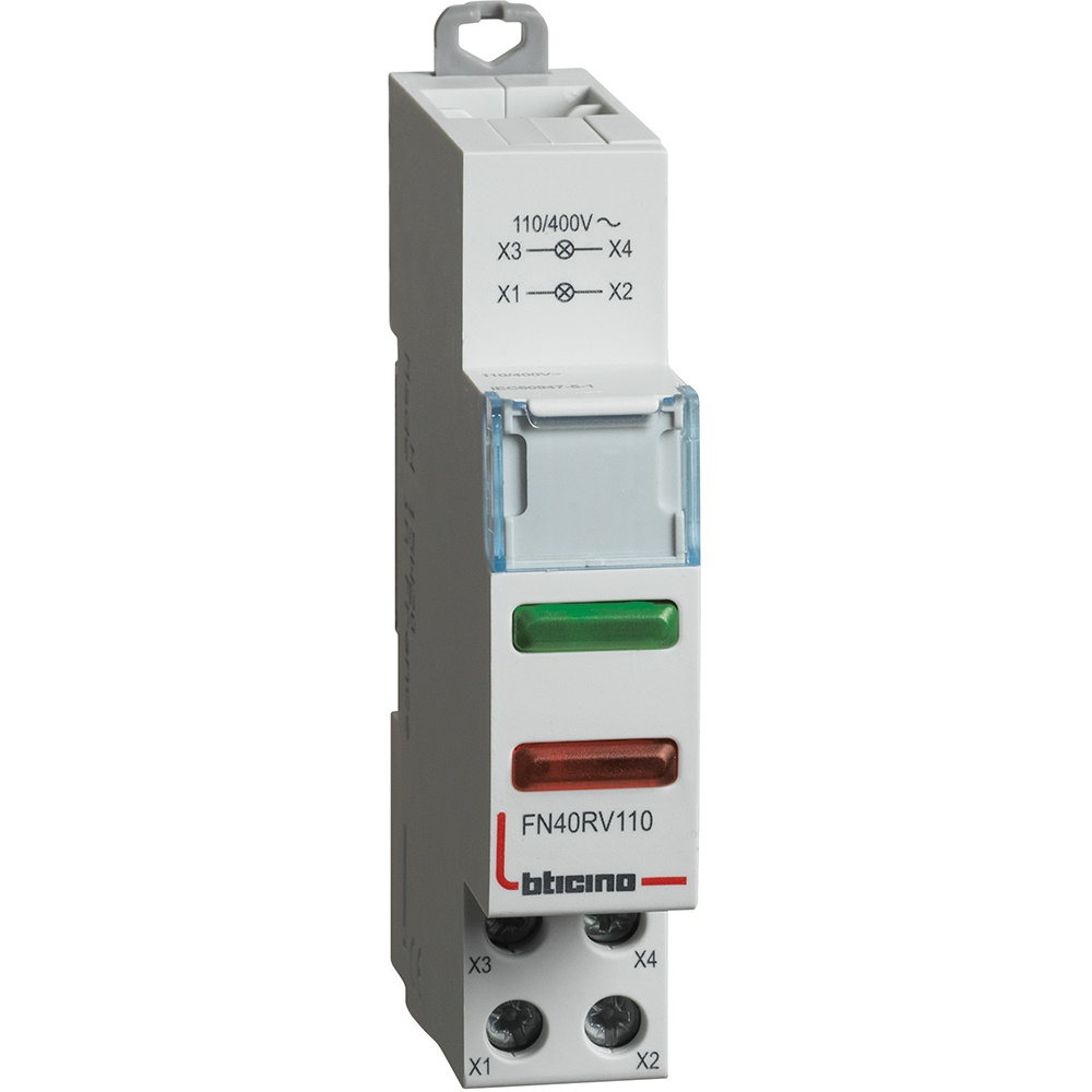 Indicatore modulare doppio LED rosso verde 110-400V per montaggio guida DIN segnalazione elettrica compatto IP