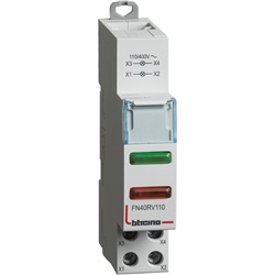 Indicatore modulare doppio LED rosso verde 110-400V per montaggio guida DIN segnalazione elettrica compatto IP