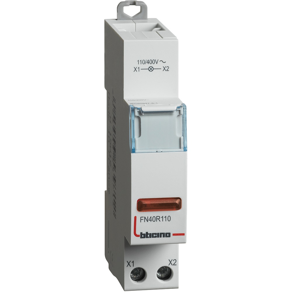 Segnalatore luminoso LED rosso singolo 110-400V montaggio guida DIN 1 modulo