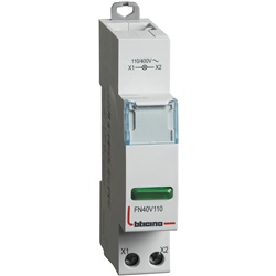 Segnalatore LED verde singolo 110-400V AC modulo DIN per installazioni elettriche