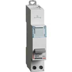 Pulsante elettrico 1NA 20AX 250V modulo DIN per impianti residenziali e industriali