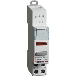 Pulsante elettrico 1NC LED rosso 110/400V 20A modulo DIN controllo industriale