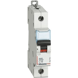Interruttore magnetotermico 1P curva C 16A 6kA per protezione circuiti elettrici civili e industriali