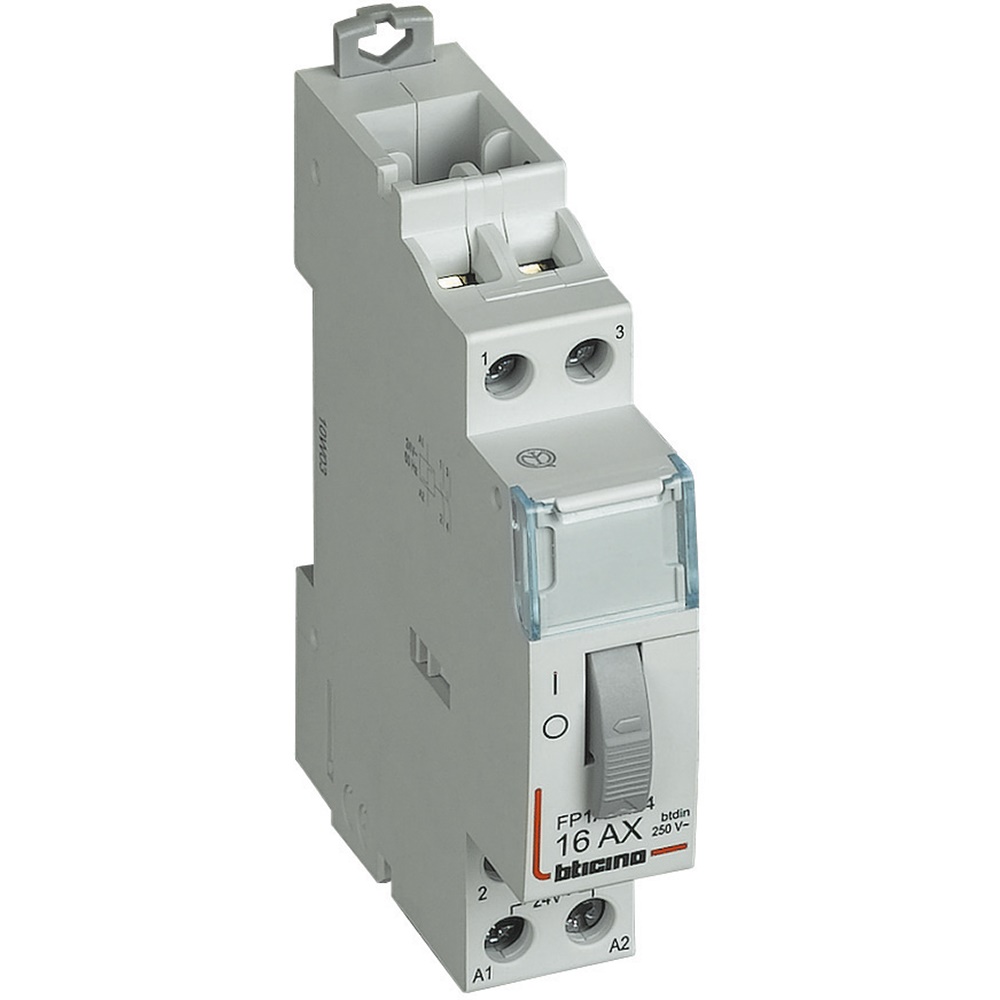 Relè passo-passo 2NO 16A 230Vac montaggio su guida DIN comando elettrico civile e industriale