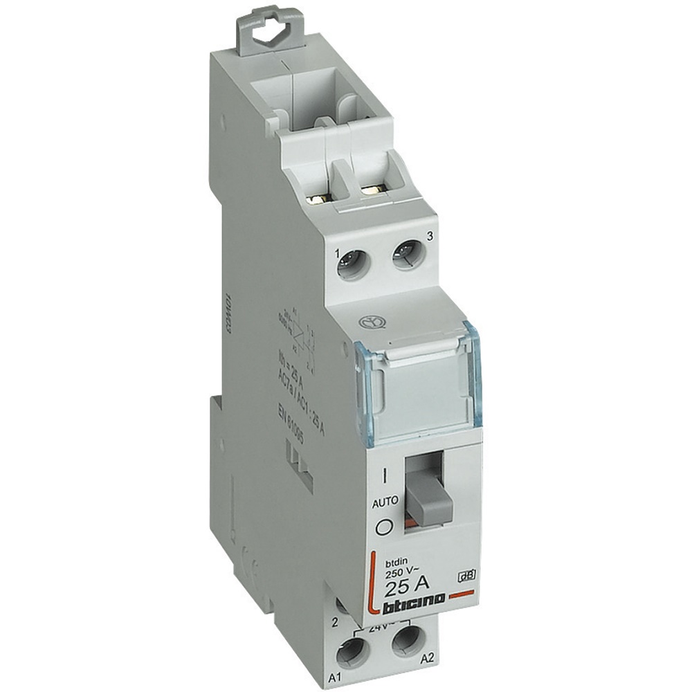 Contattore BTDIN 2NO 25A 230Vac controllo circuiti elettrici industriale civile