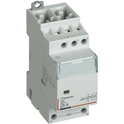 Contattore elettrico BTDIN 3NO 25A bobina 230V per controllo carichi industriali e civili