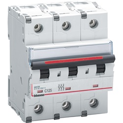 Interruttore magnetotermico 3 poli curva C 125A 25kA protezione impianti elettrici civili industriali