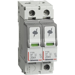 Limitatore sovratensione SPD T2 20kA 2 poli per impianti TN-S residenziali e commerciali