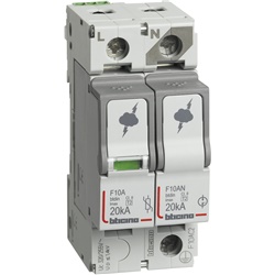 Limitatore sovratensione SPD T2 20kA 1P+N con contatto ausiliario per impianti elettrici residenziali e commerciali