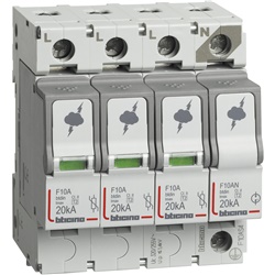Limitatore sovratensione SPD T2 20KA 3P+N protezione impianti elettrici residenziali industriali