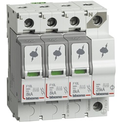 Limitatore sovratensione SPD T1+T2 8kA 3P+N per impianti elettrici residenziali e industriali