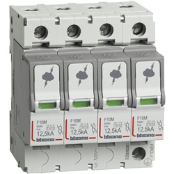 SPD T1+T2 12,5KA 4P parafulmine modulare protezione reti elettriche TN-S guida DIN