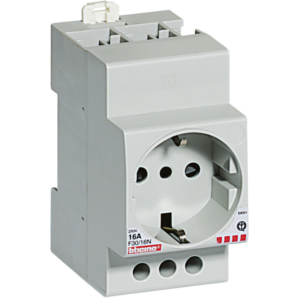 Presa standard tedesco/italiano 2P+T 16A 230V modulare per quadri elettrici