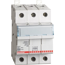 Portafusibile sezionabile 3 poli 20A 400V per impianti elettrici industriali