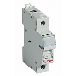 Portafusibile sezionabile 1P 32A 500V fusibili tipo F 10,3x38 mm impianti elettrici sicurezza