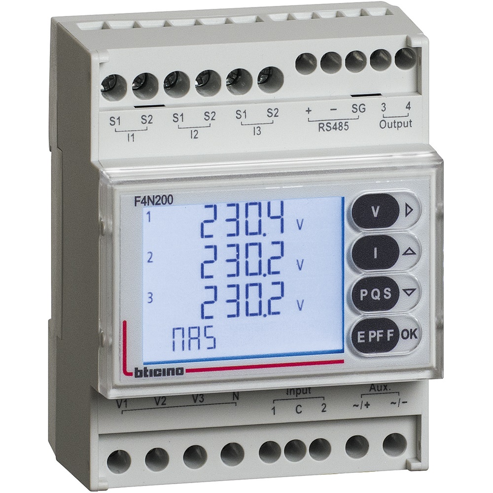 Centrale misura elettronica multifunzione RS485 guida DIN industriale