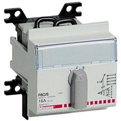Commutatore rotativo unipolare 4 posizioni + zero 16A 400V montaggio su guida DIN per impianti elettrici civili e industriali