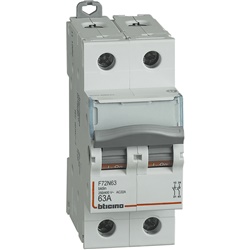 Sezionatore modulare bipolare 63A 2 poli 2 moduli per impianti elettrici civili e industriali