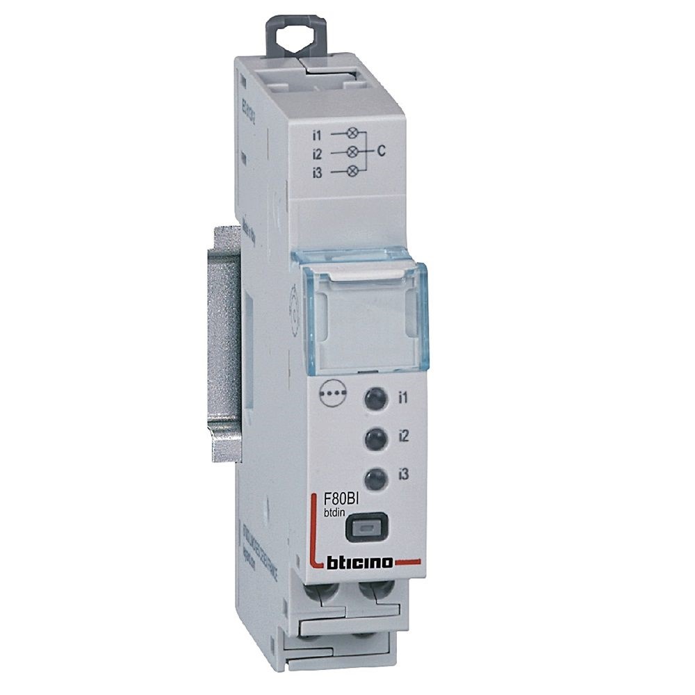 Modulo contatore impulsi EMS BTDIN per monitoraggio consumi elettrici installazione su guida DIN uso industriale e civile