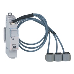 Contatore energia trifase con toroidi chiusi 63A per monitoraggio rete elettrica industriale