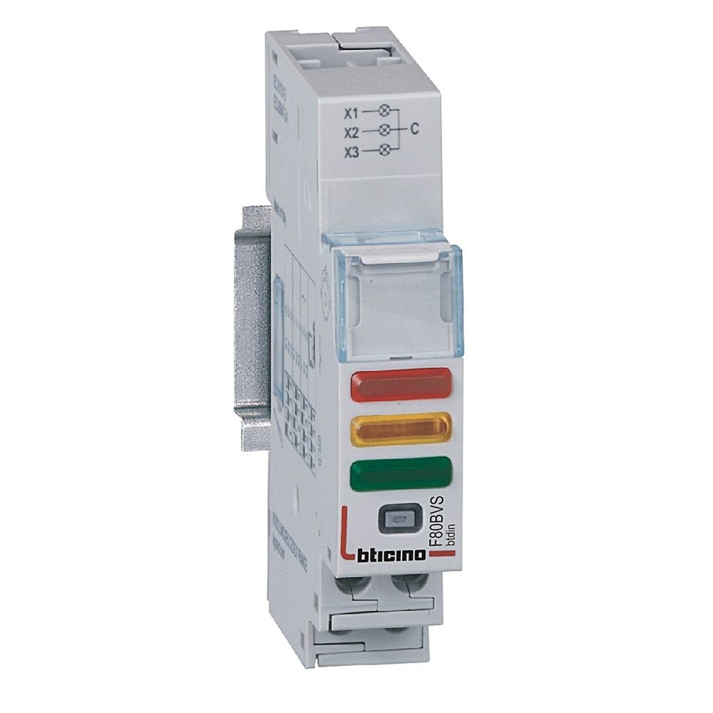 Spia segnalazione multifunzione LED montaggio guida DIN per impianti elettrici civili industriali