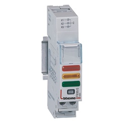 Spia segnalazione multifunzione LED montaggio guida DIN per impianti elettrici civili industriali