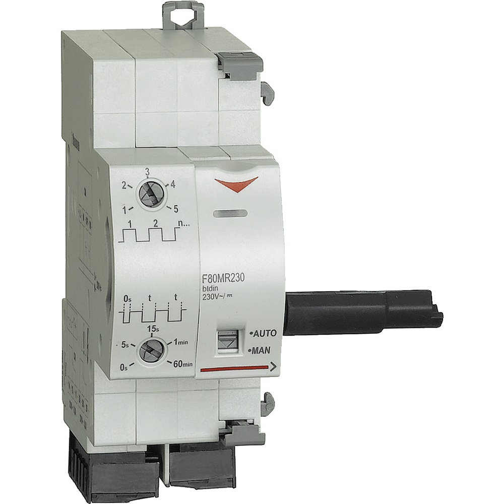 Modulo riarmo automatico 230Vac 2 moduli guida DIN per impianti elettrici industriali e civili