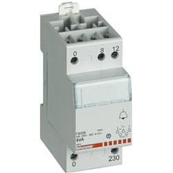 Trasformatore campanelli 230V-12V 8VA 2 moduli DIN per impianti domestici