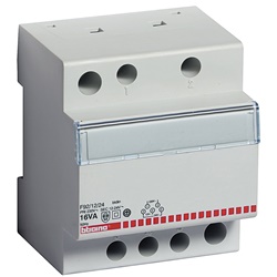 Trasformatore sicurezza monofase 230V 12/24V 16VA montaggio su guida DIN quadro elettrico
