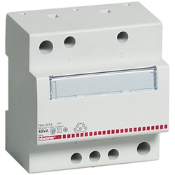 Trasformatore sicurezza monofase 230V 12/24V 25VA montaggio DIN impianti elettrici