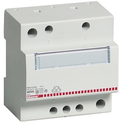 Trasformatore sicurezza monofase 230V 12/24V 40VA guida DIN per quadri elettrici
