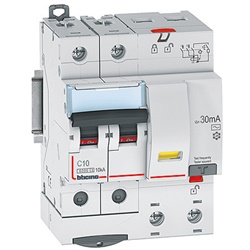 Interruttore magnetotermico differenziale 2P 10A 6kA 30mA protezione impianti elettrici residenziali e commerciali